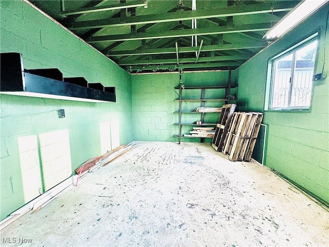 view of basement