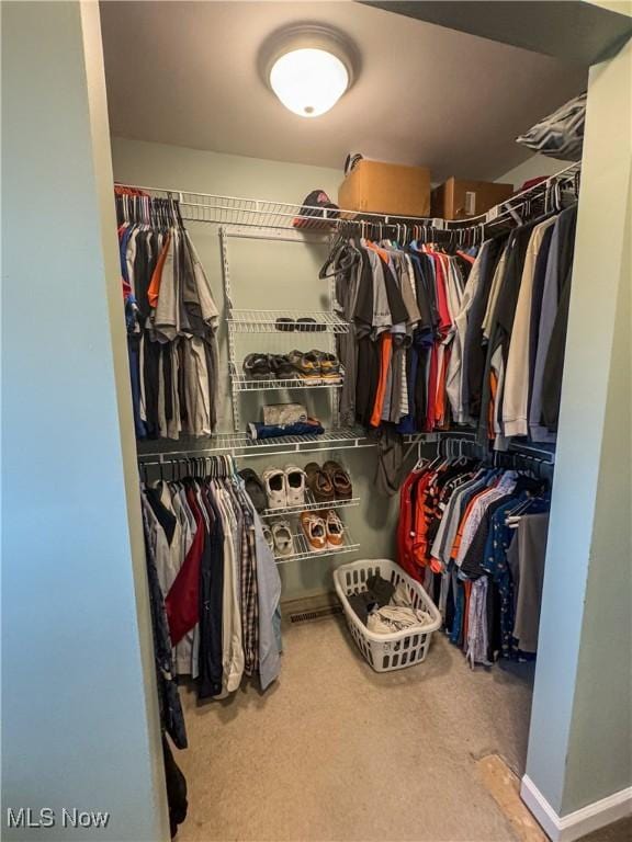 view of walk in closet