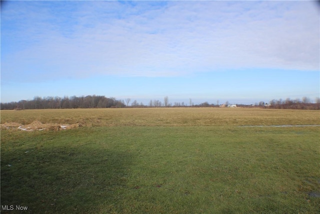 view of yard featuring a rural view