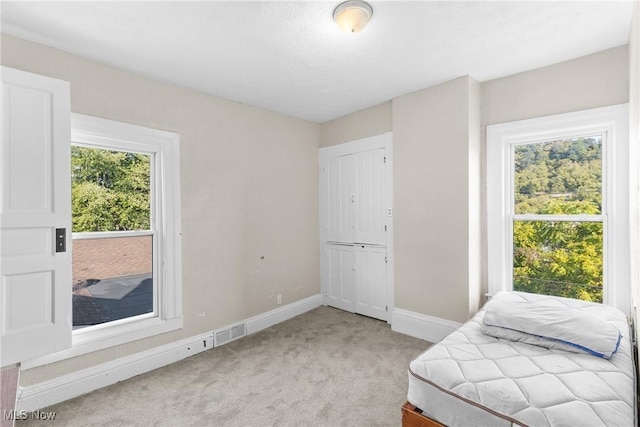 view of carpeted bedroom