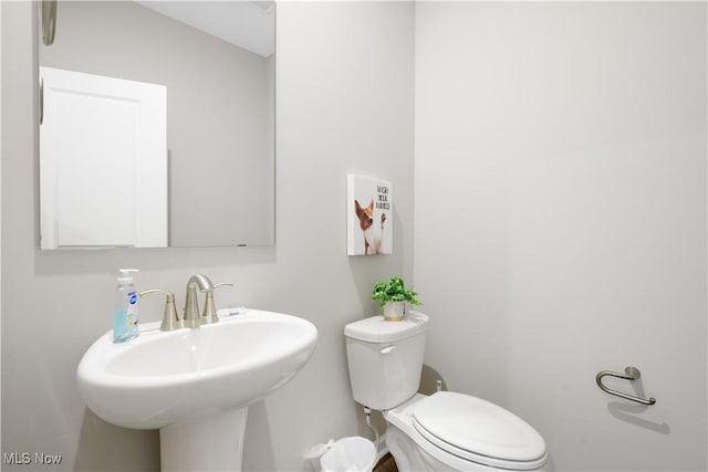 bathroom with sink and toilet