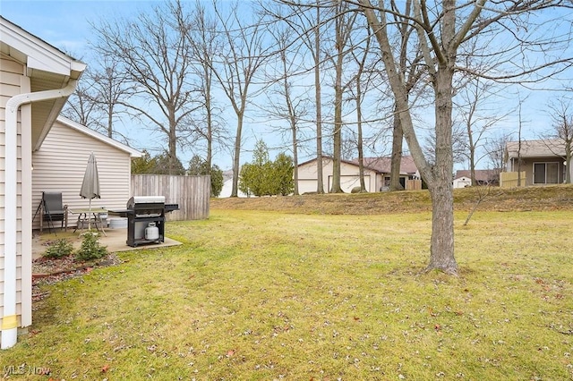 view of yard with a patio