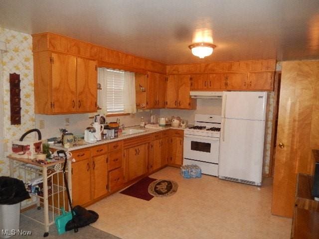 kitchen with white appliances