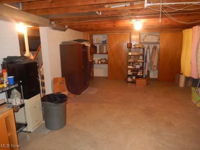 view of basement