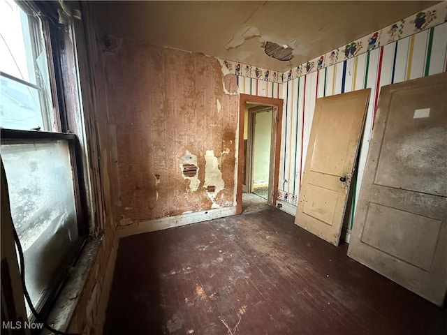 misc room featuring dark hardwood / wood-style flooring