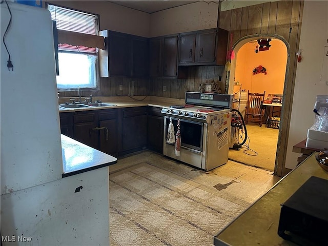 kitchen featuring range and sink