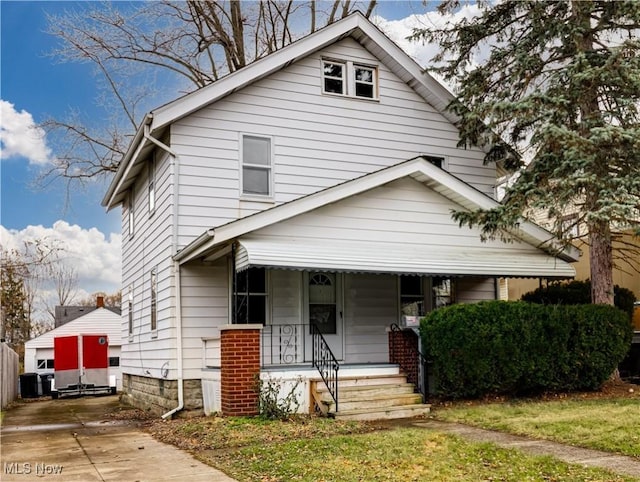 bungalow with covered porch