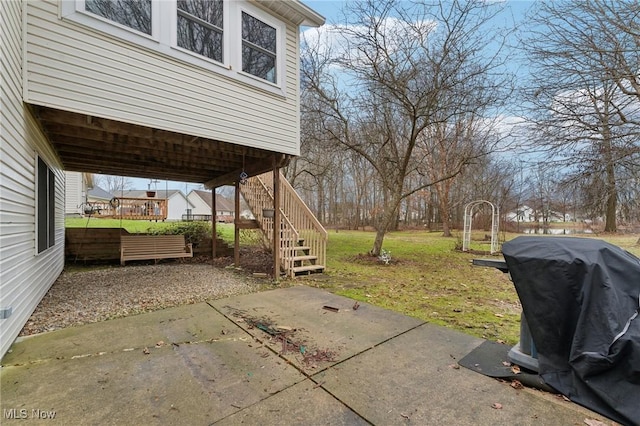 view of patio featuring area for grilling