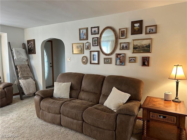 view of carpeted living room