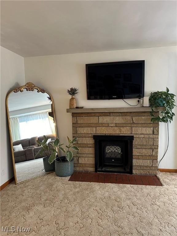 view of carpeted living room