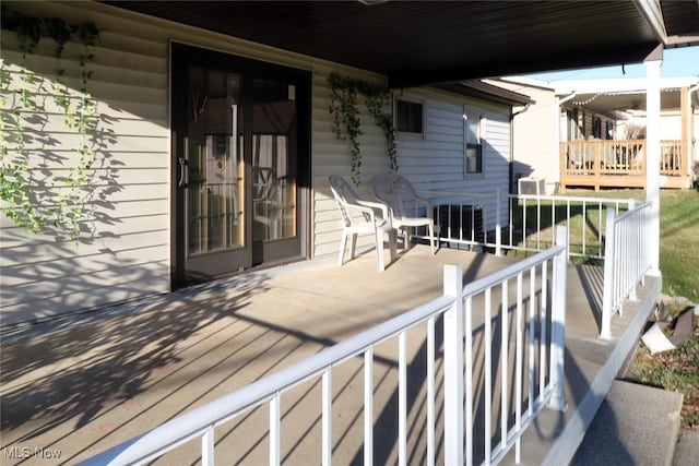 view of wooden deck