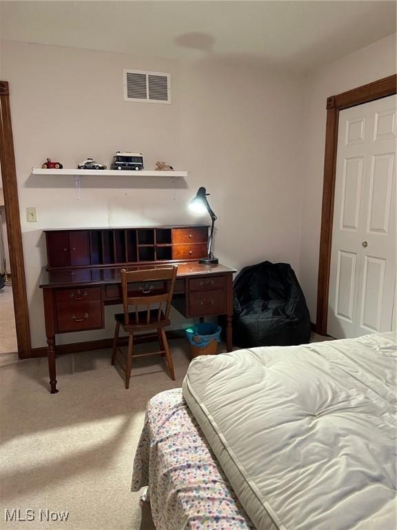 view of carpeted bedroom