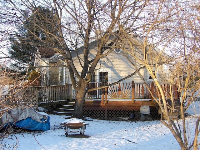 exterior space featuring a deck