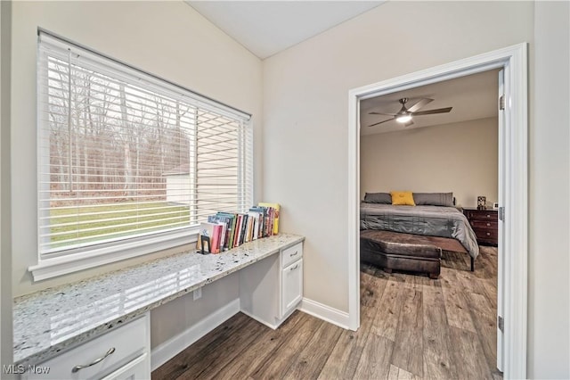 interior space with wood-type flooring