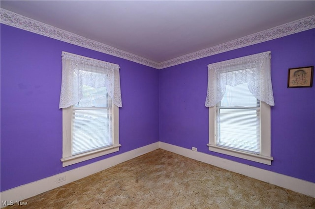 view of carpeted empty room