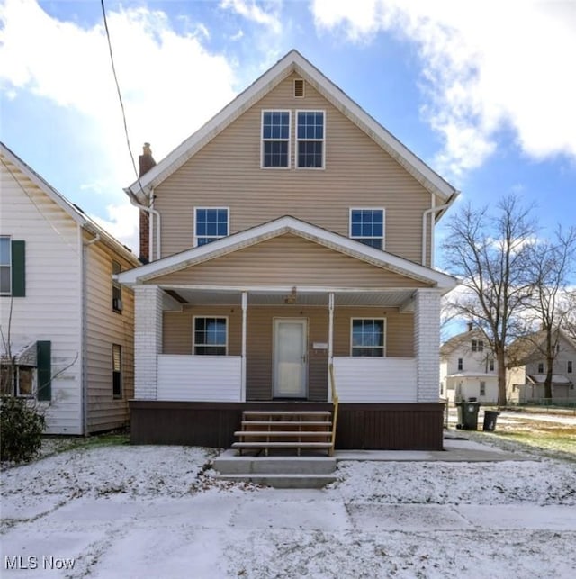 view of front of house featuring a porch