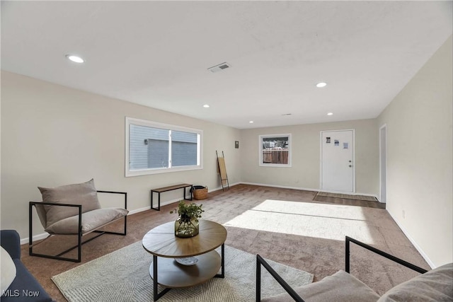 view of carpeted living room