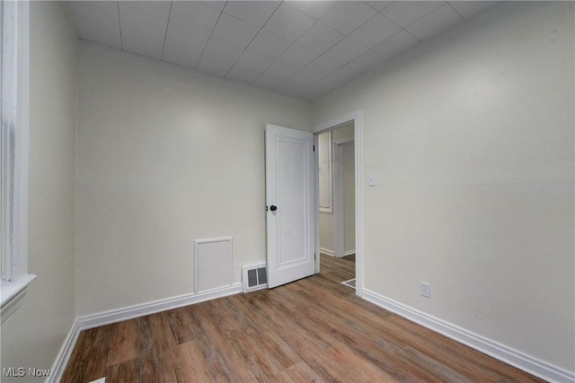 empty room featuring light wood-type flooring