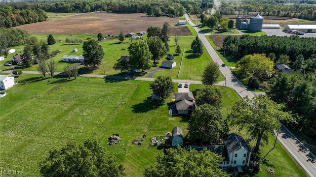 aerial view featuring a rural view