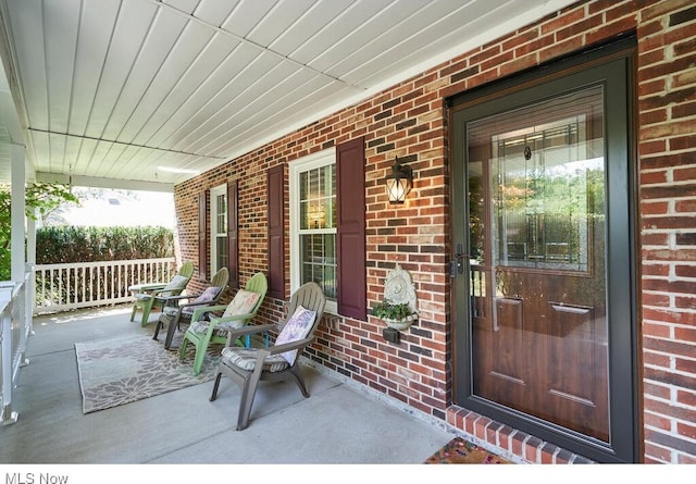 view of patio / terrace with a porch