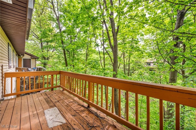 view of wooden deck