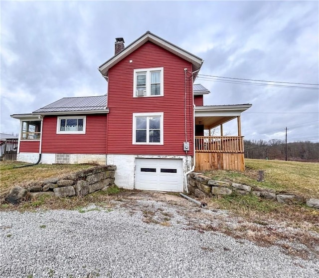 view of property exterior featuring a garage