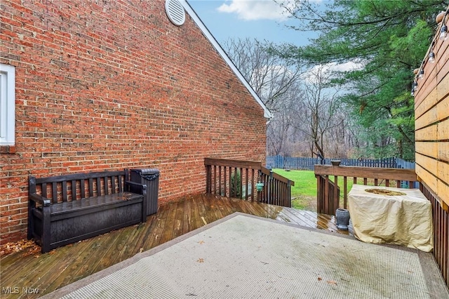 view of wooden deck