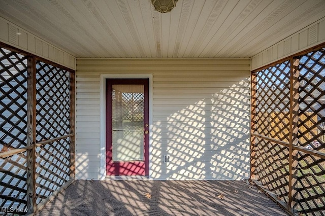view of doorway to property