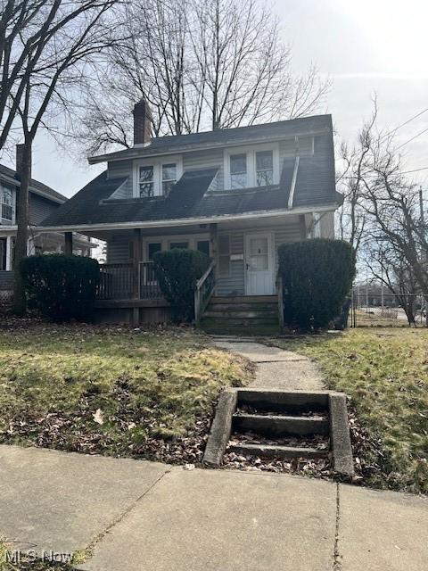 view of front of property with covered porch