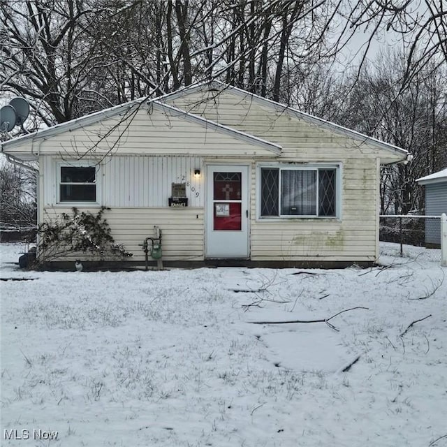 view of bungalow-style home