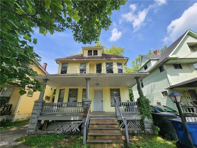 view of front facade with a porch