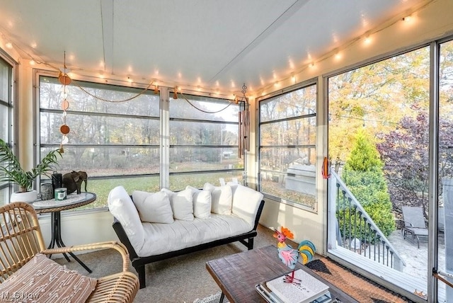 sunroom / solarium with a healthy amount of sunlight