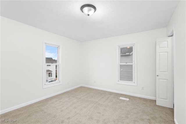 view of carpeted empty room