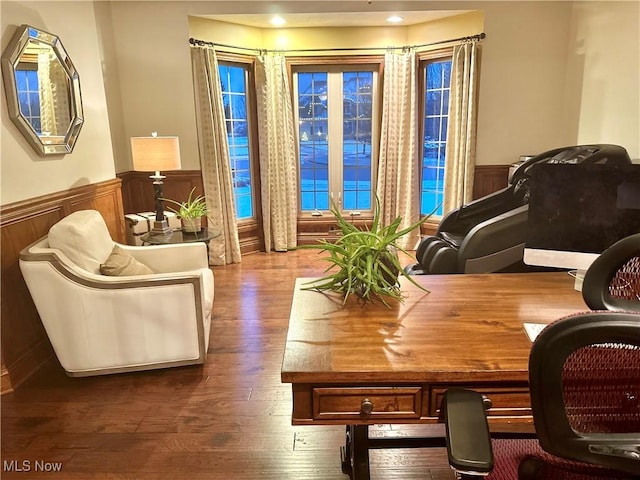 sitting room featuring hardwood / wood-style flooring