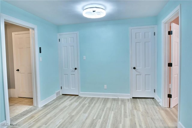 interior space featuring light hardwood / wood-style flooring