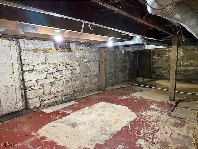 view of basement