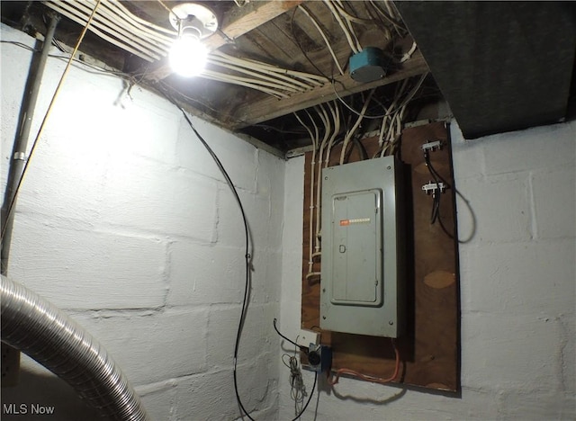 utility room featuring electric panel