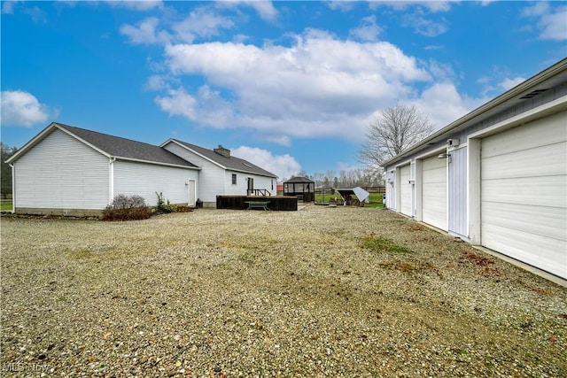 view of yard featuring a deck