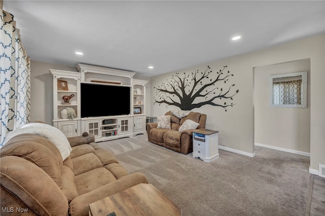 view of carpeted living room