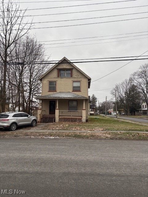 view of front of house featuring covered porch