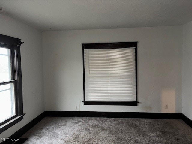 spare room featuring carpet