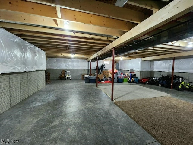 view of basement