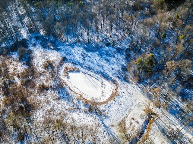 view of snowy aerial view