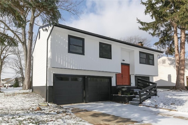 split foyer home with a garage