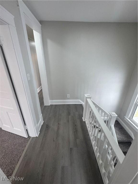 hall featuring dark hardwood / wood-style flooring