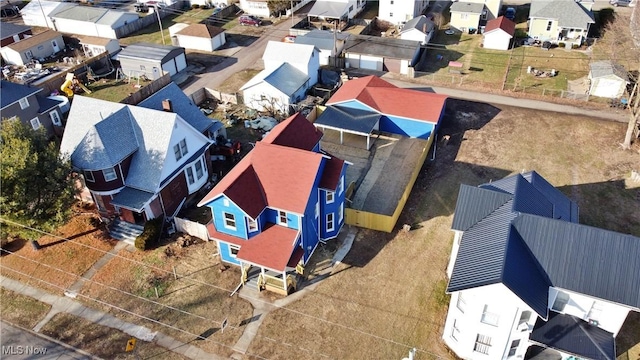 aerial view featuring a residential view