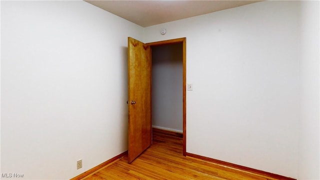 empty room featuring light hardwood / wood-style floors