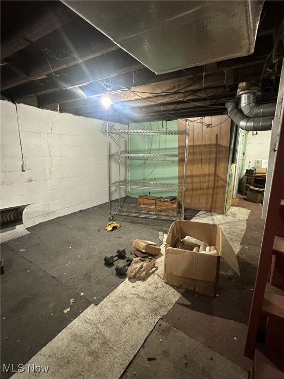 view of basement