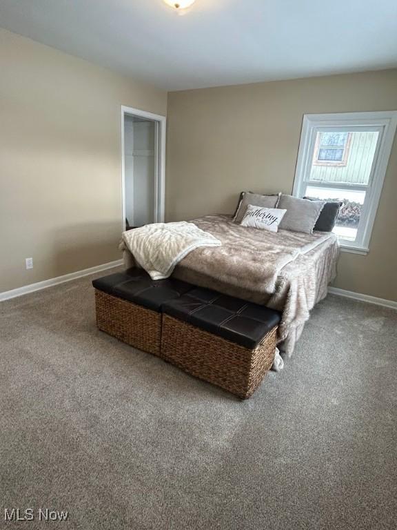 view of carpeted bedroom