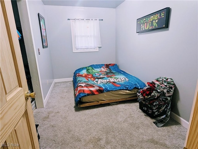 bedroom featuring carpet flooring